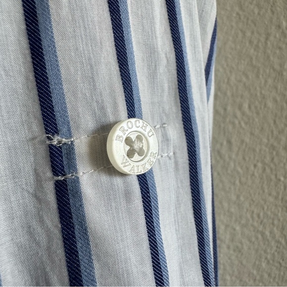 Brochu Walker Vada Blue Striped Button DownShirt  Top size Small - Picture 6 of 12